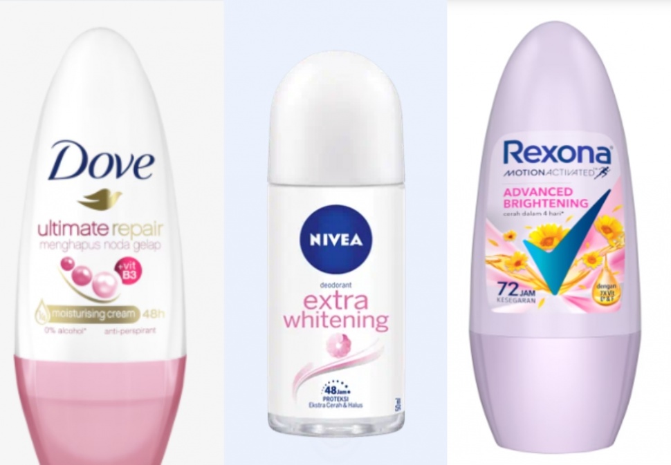 Deodorant untuk ketiak hitam. 