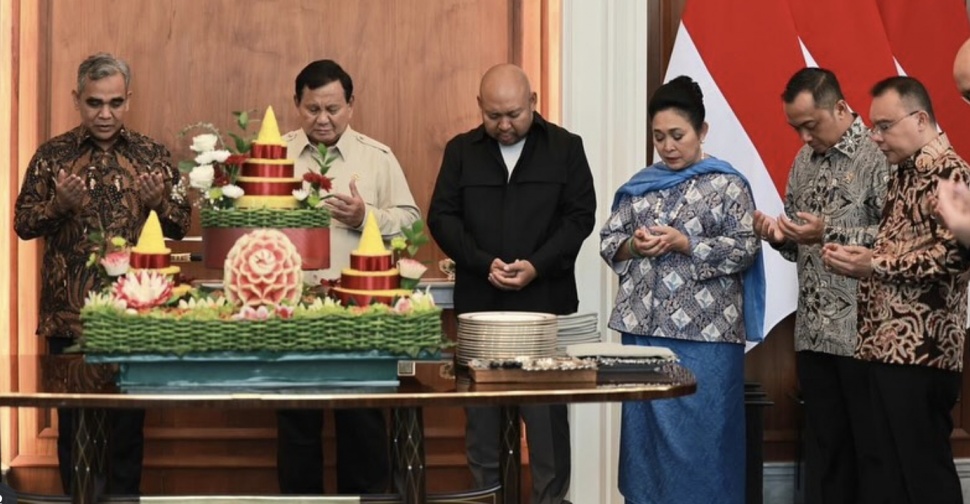 Perayaan ulang tahun ke-74 Presiden RI Prabowo Subianto dirayakan sederhana di Istana Negara, Jakarta Pusat, Jumat (17/10/2025). [Instagram]