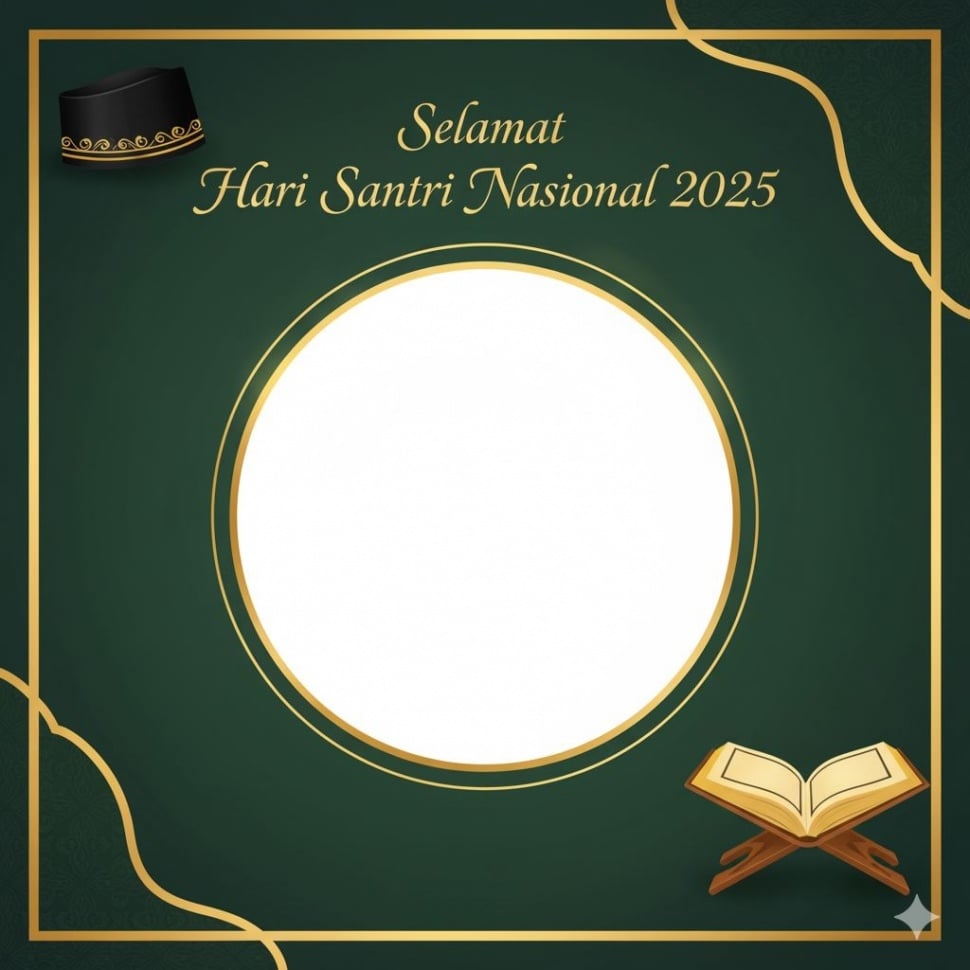 Prompt Gemini AI bikin Twibbon Hari Santri. (Gemini AI)