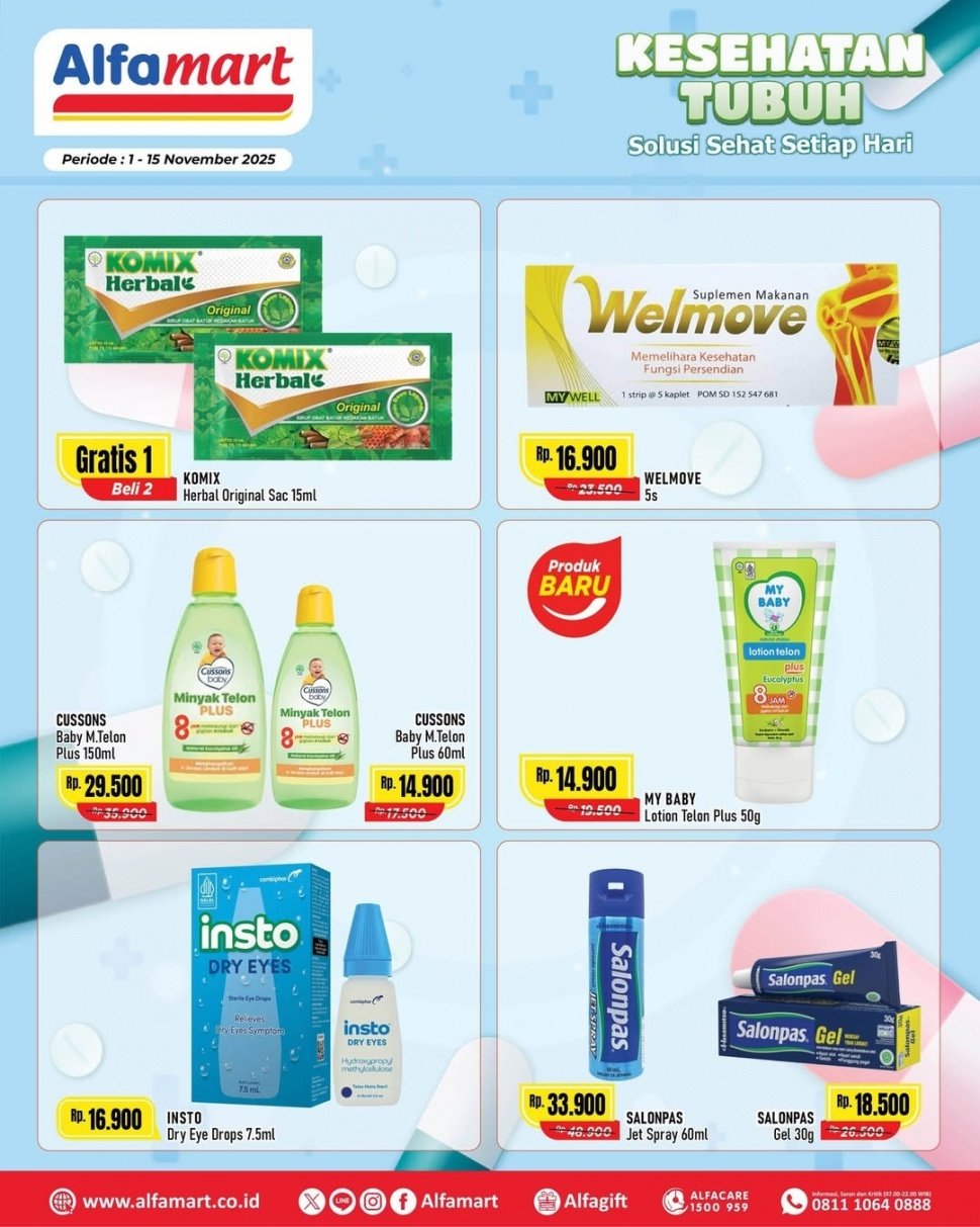 Katalog promo produk kesehatan alfamart. [Instagram alfamart]