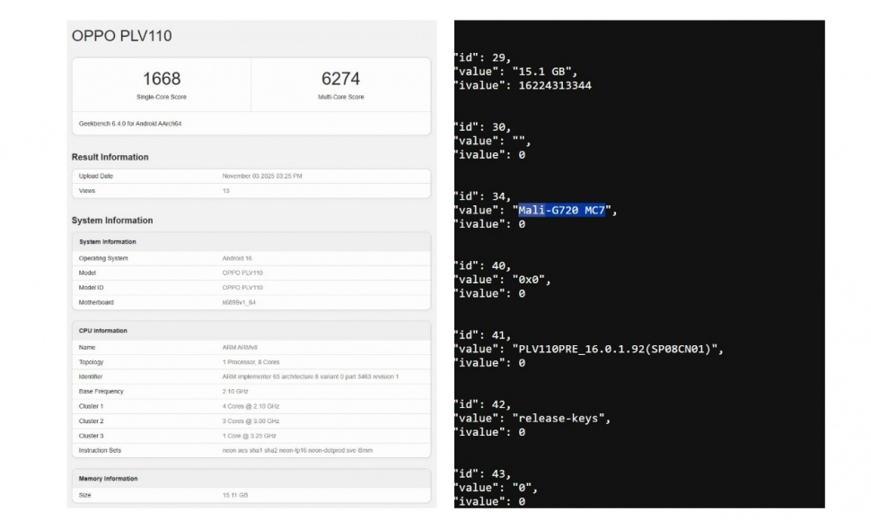Oppo Reno 15 muncul di platform benchmark. (Geekbench)