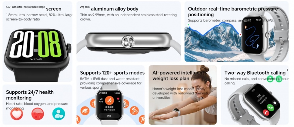 Spesifikasi Honor Watch X5. (Honor)