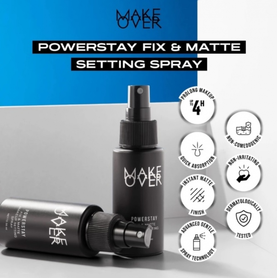 MAKE OVER Powerstay Fix & Matte Setting Spray (Shopee)