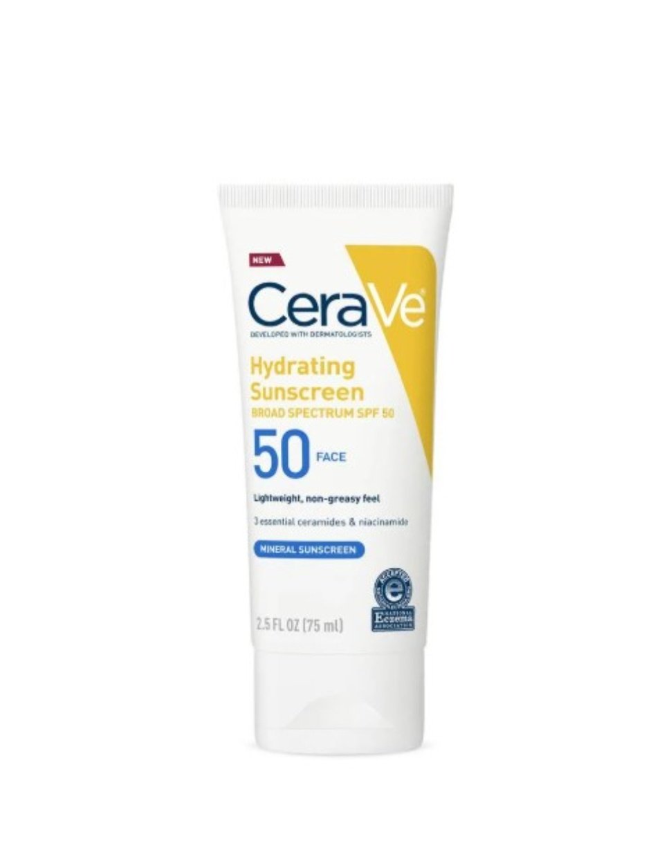 CeraVe Hydrating Mineral Sunscreen SPF 50 Face Lotion