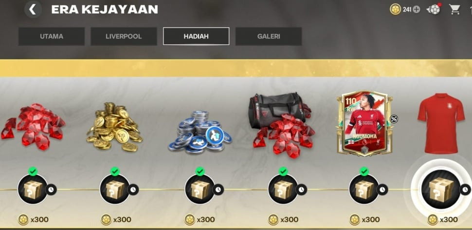 Hadiah gratis di FC Mobile. (Suara.com/ Rezza Rachmanta)