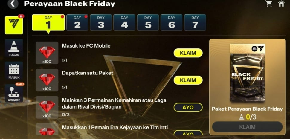 Event Black Friday FC Mobile. (Suara.com/ Rezza Rachmanta)