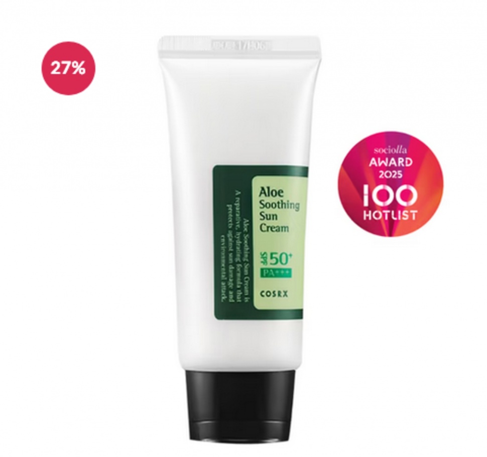 COSRX Aloe Soothing Sun Cream SPF 50+ PA+++ (Sociolla)