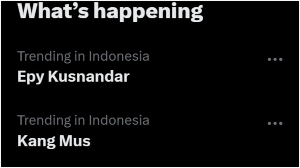 Kang Mus trending di X. (ist)