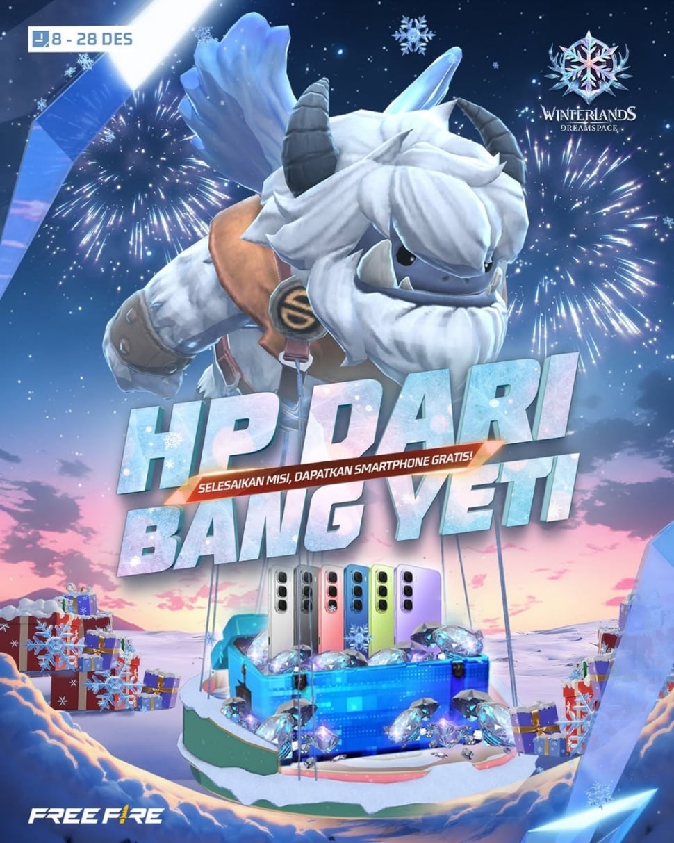Hadiah di event Winterlands Dreamspace Free Fire (Instagram/freefirebgid)