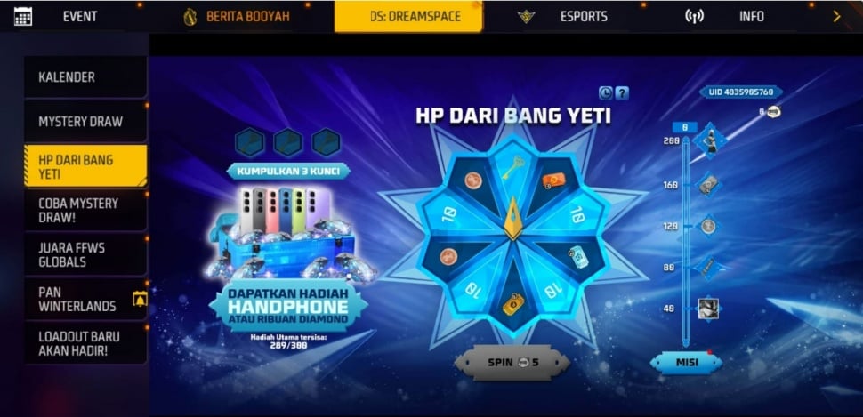 Event Winterlands di Free Fire. (ist)