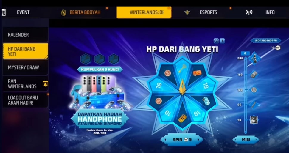 HP Infinix dari Bang Yeti di game Free Fire (Youtube)