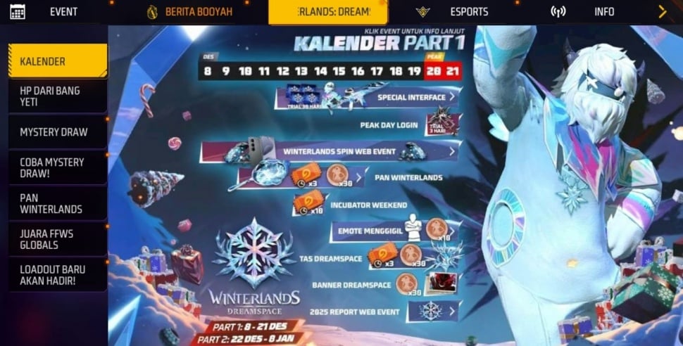 Kalender FF 8-21 Desember 2025. (ist)