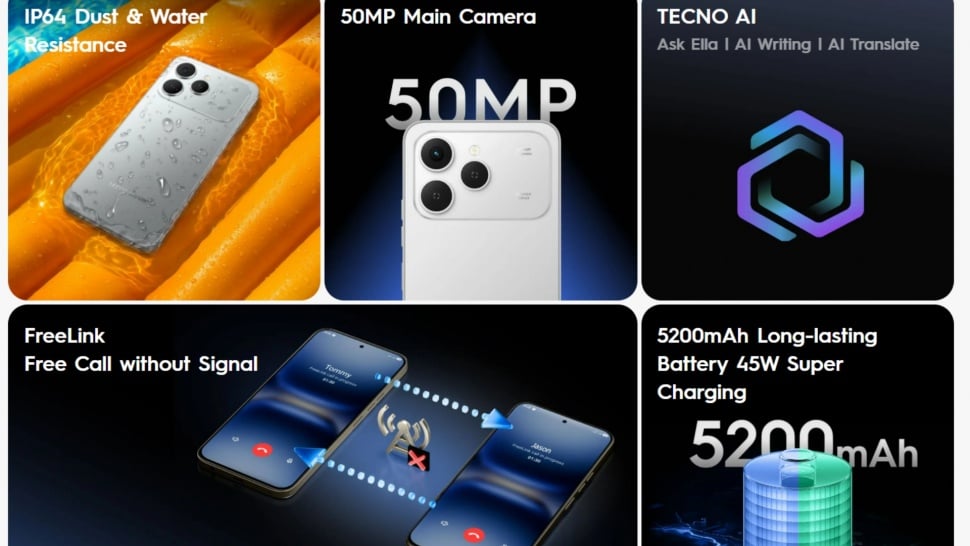 Spesifikasi Tecno Spark 40. (Tecno)