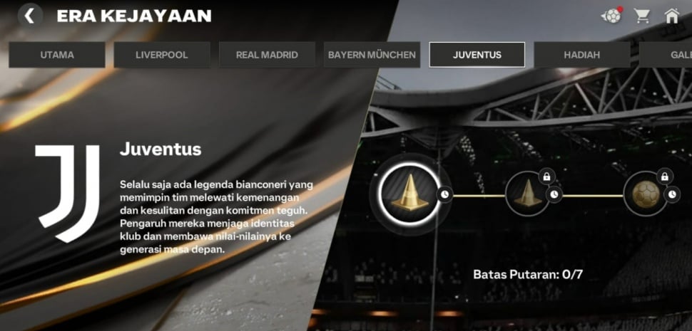 Chapter Juventus FC Mobile. (Suara.com/ Rezza Rachmanta)