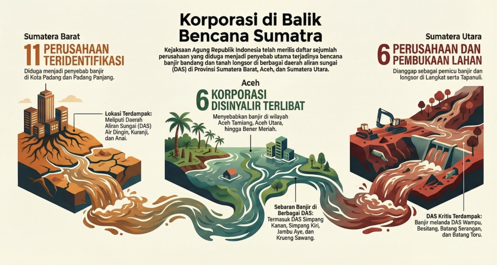 Korporasi di Balik Bencana Sumatera [Suara.com/NotebookLM]