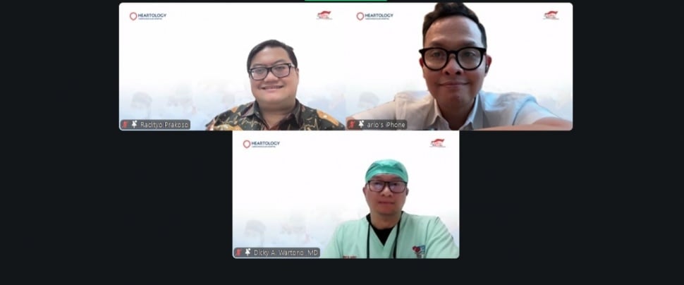 Sesi diskusi media tentang Minimally Invasive Cardiac Surgery (MICS) bersama Heartology. (tangkap layar)