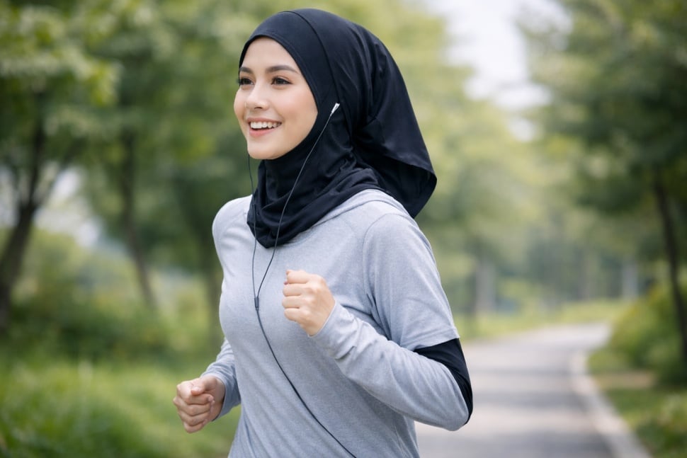 Outfit lari wanita berhijab [ChatGPT]