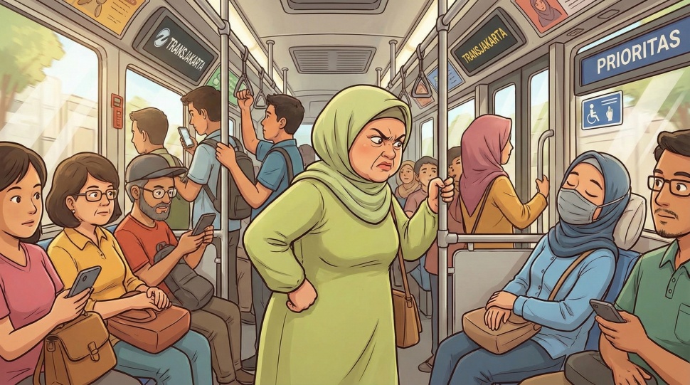 Drama Rebutan Kursi Transjakarta: Hak Penumpang Sakit Dibenturkan Etika Pada Lansia, Siapa Salah?