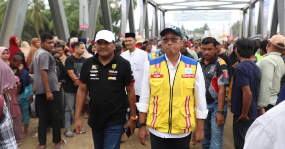 Jembatan Krueng Tingkeum, akses Banda Aceh&ndash;Medan akhirnya dibuka. (Dok: Suara.com)