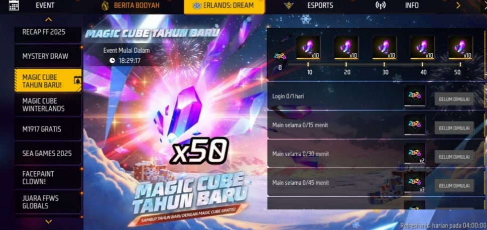 Event Magic Cube Free Fire. (ist)