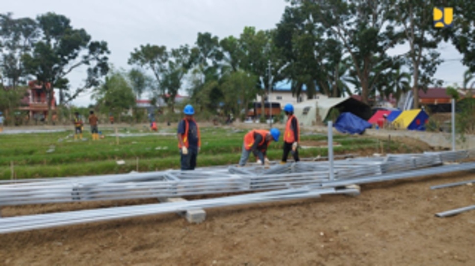 Kementerian PU Percepat Pembangunan Huntara di 3 Provinsi Terdampak Bencana, 7 Blok di Aceh Tamiang Segera Berdiri. (Dok: Birkom Kementerian PU)