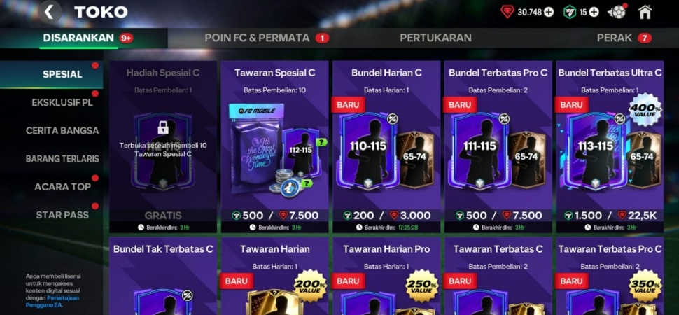 Bundel Gacha FC Mobile. (ist)