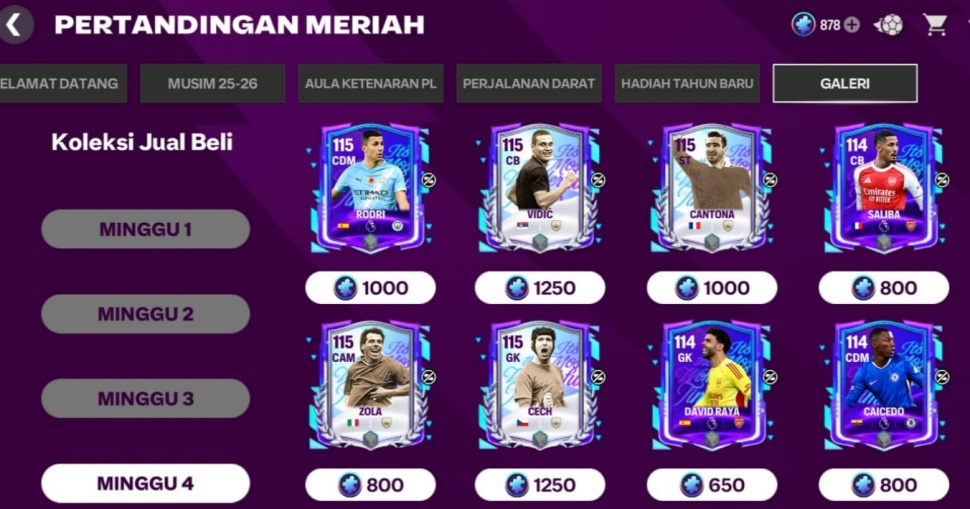 Pertandingan Meriah Week 4 FC Mobile. (ist)