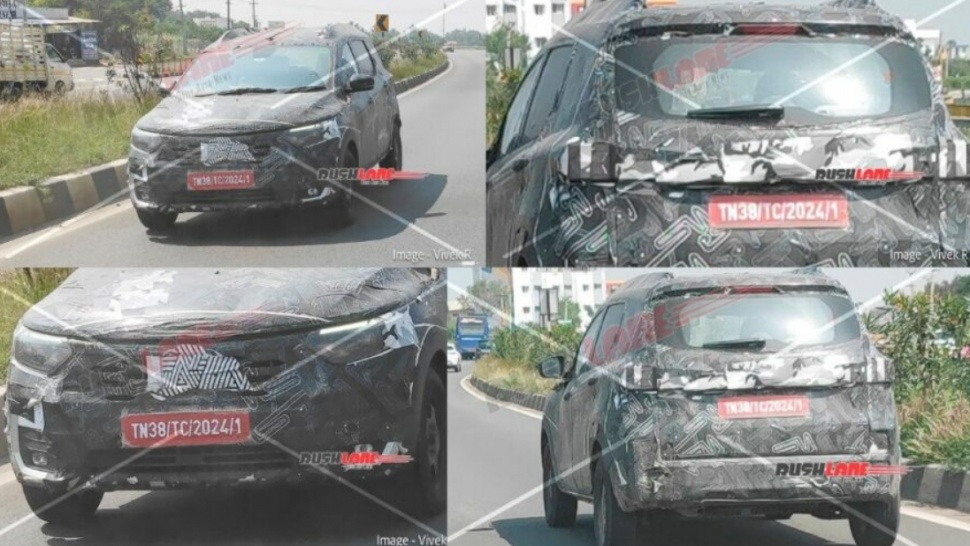 Penampakan Nissan Gravite saat uji coba di jalanan India. (RushLane, Vivek R) 