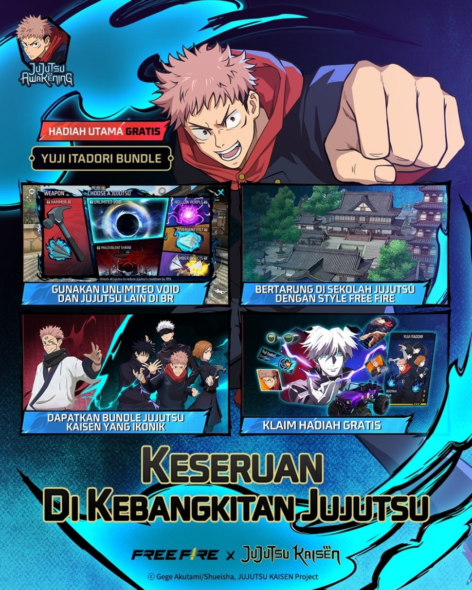 Free Fire x Jujutsu Kaisen (Instagram/freefirebgid)