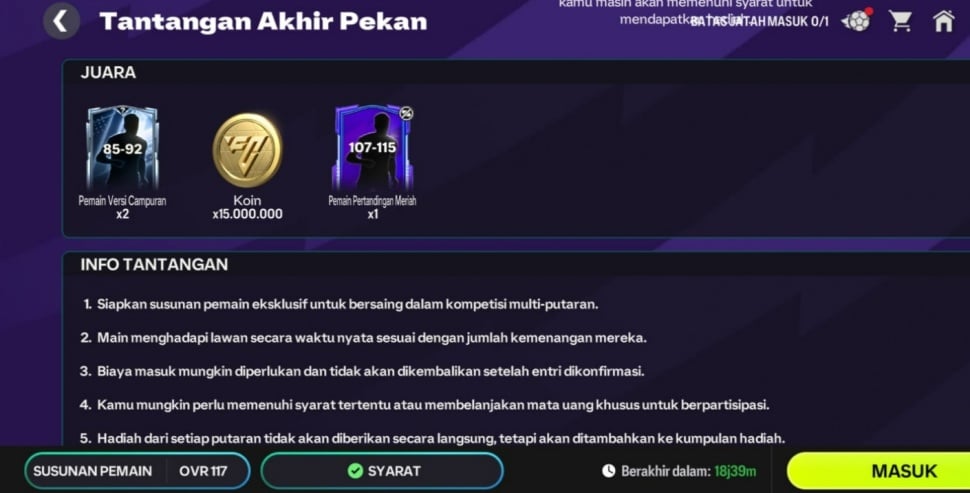 Tantangan Akhir Pekan. (ist)