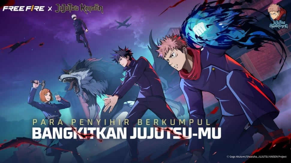 Kolaborasi Free Fire x Jujutsu Kaisen. (Garena)