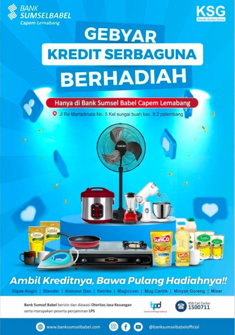 promo Bank Sumsel Babel cabang Lemabang
