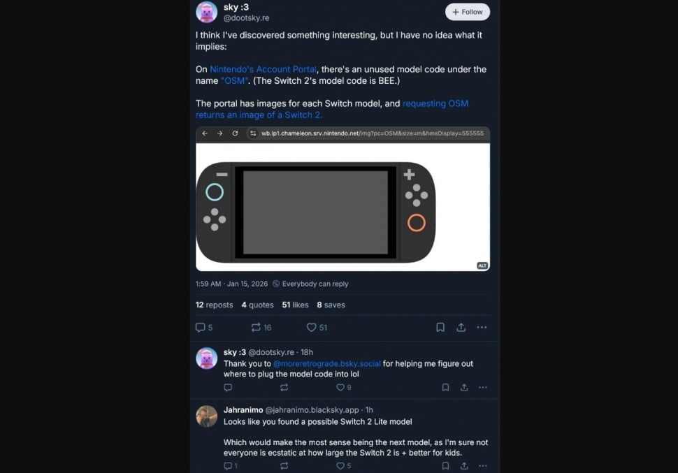 Rumor Nintendo Switch 2 varian anyar. Diprediksi versi Pro OLED atau Lite. (X)