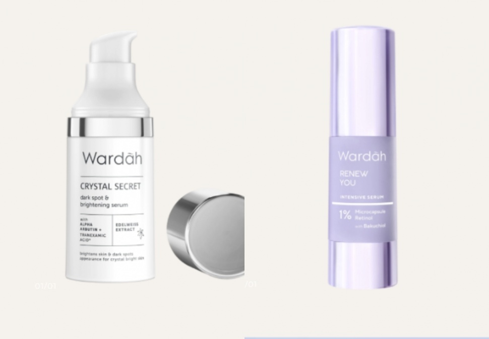 Wardah Crystal Secret dan Renew You.