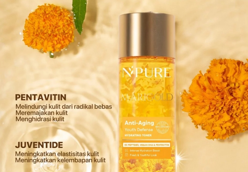 N'PURE Marigold Anti-Aging Youth Defense Hydrating Toner
