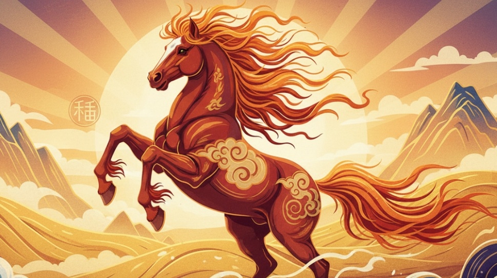 Ilustrasi shio kuda. [Gemini AI]
