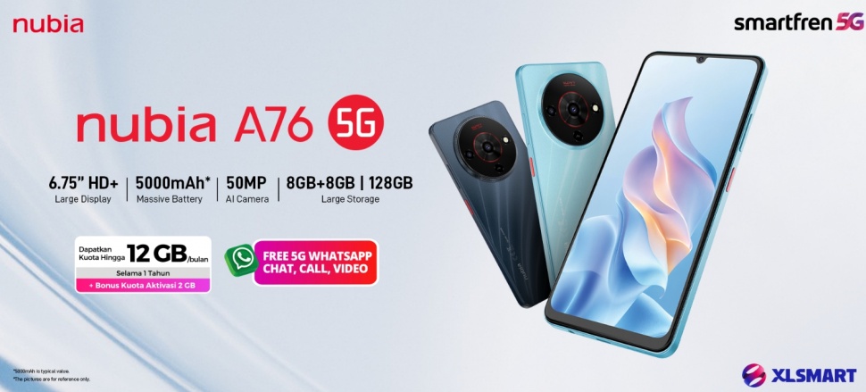 Spesifikasi Nubia A76 5G. (Nubia)