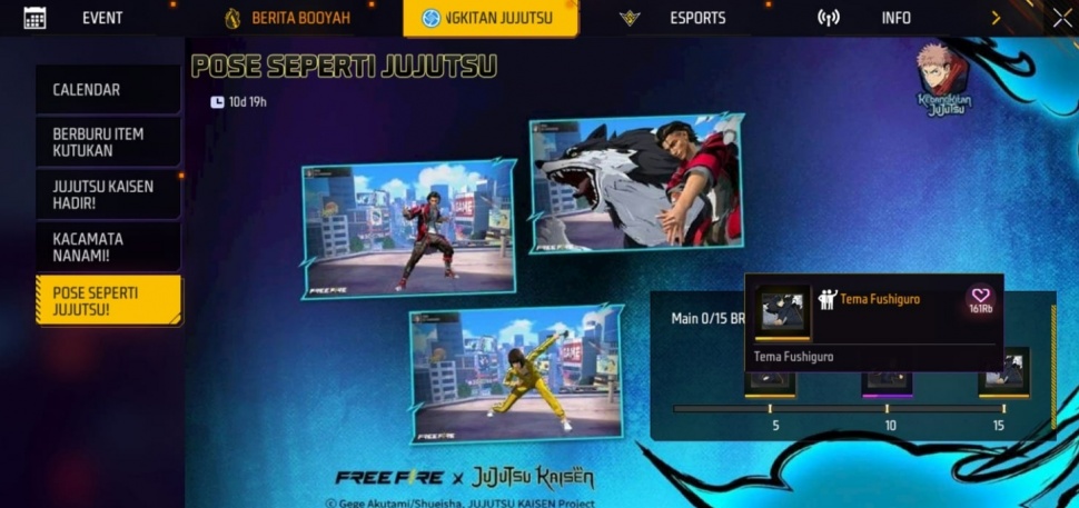 Hadiah gratis di Free Fire. (ist)