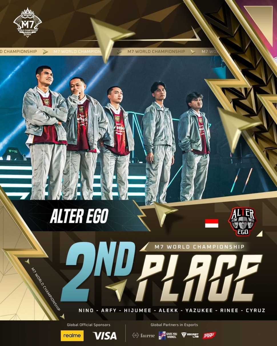Alter Ego menjadi Runner Up M7 Mobile Legends. (Instagram MPL Indonesia)