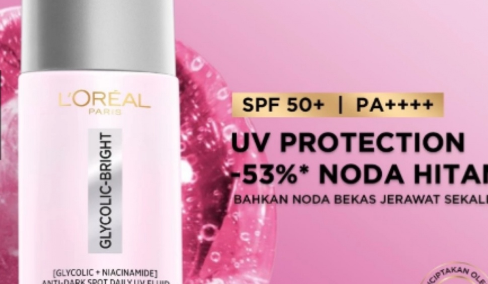 L'Oreal Glycolic Bright Anti-Dark Spot Daily UV Fluid SPF 50+ PA++++. [brand]