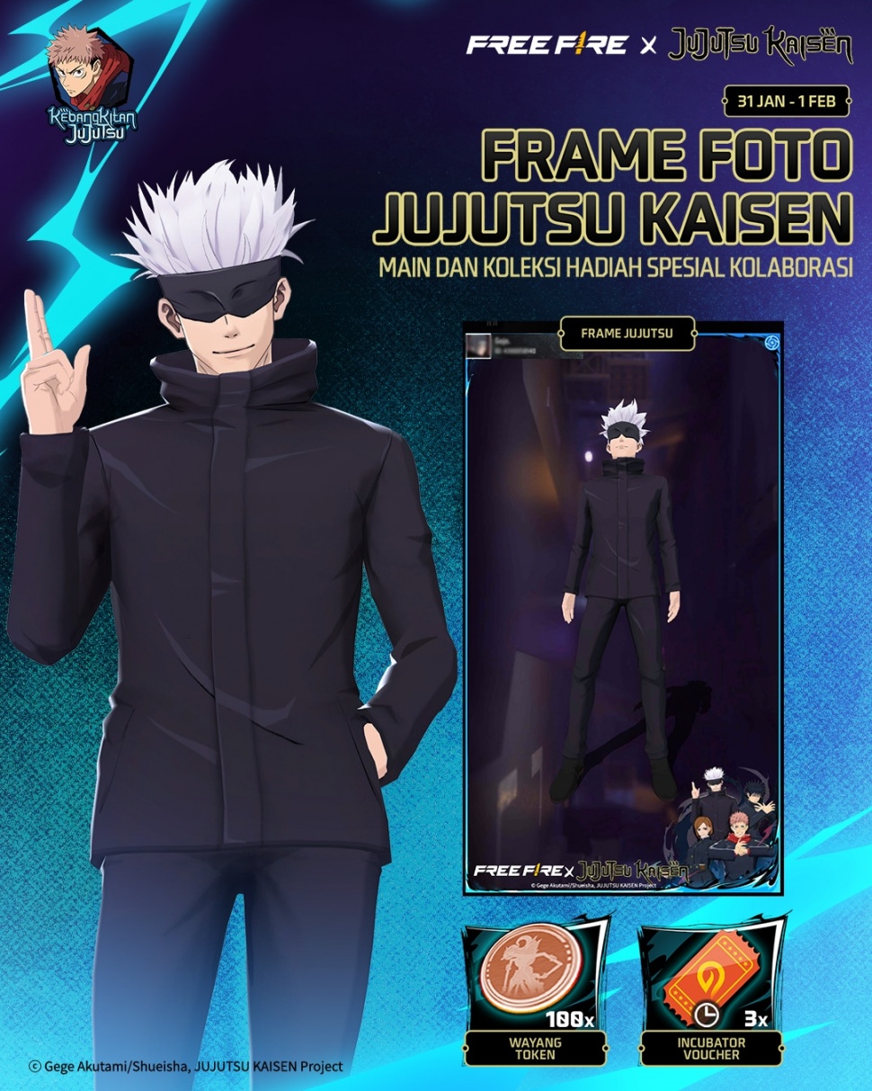 Frame foto Jujutsu Kaisen (Instagram/freefirebgid)