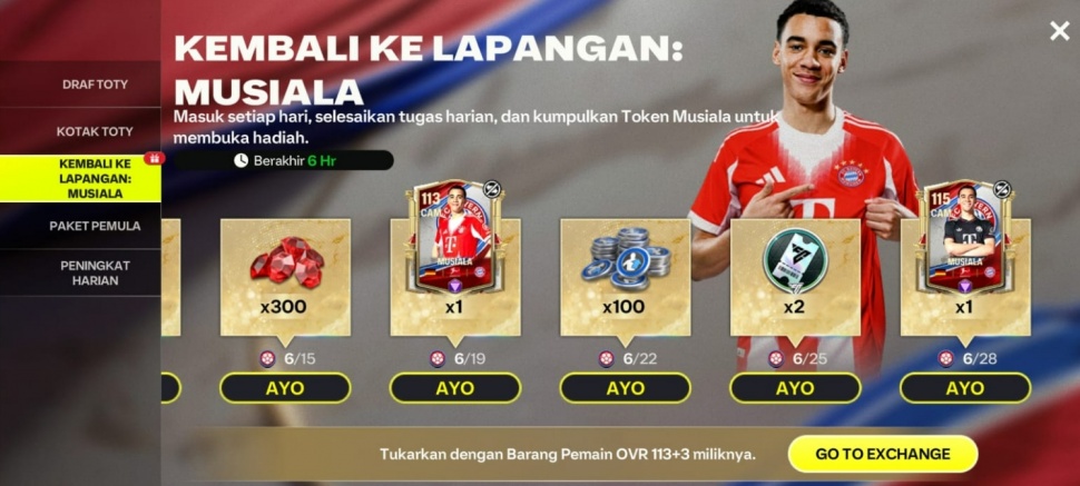 Event FC Mobile, Kembali ke Lapangan: Musiala. (Suara.com Rezza Rachmanta)