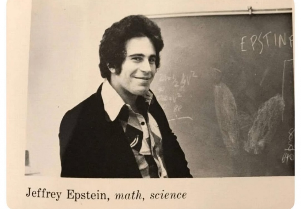 Jeffrey Epstein saat menjadi guru matematika. (Instagram/@historic)