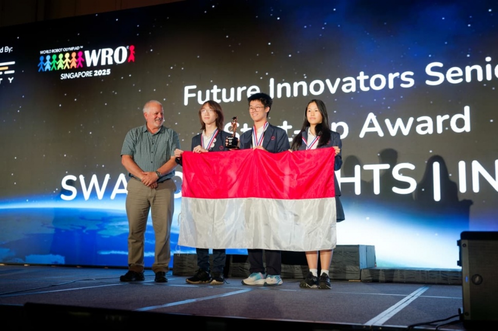 Audric Tsai, pelajar kelas 12 pemenang kompetisi robotic.