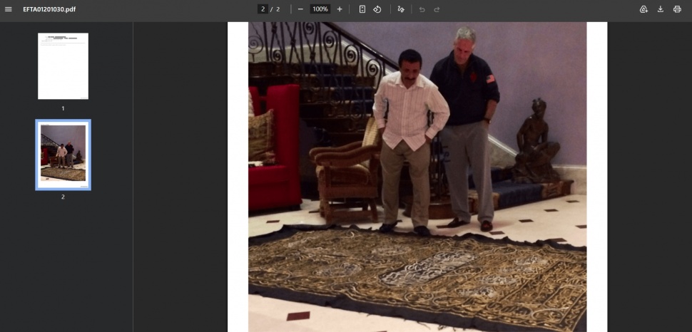 Kiswah Kakbah dalam Epstein Files. (DOJ, EFTA01201030)