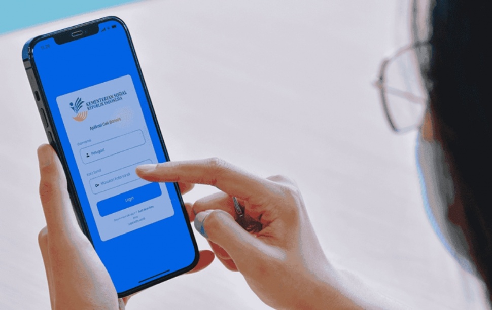Ilustrasi aplikasi Kemensos. (Kementerian Sosial)