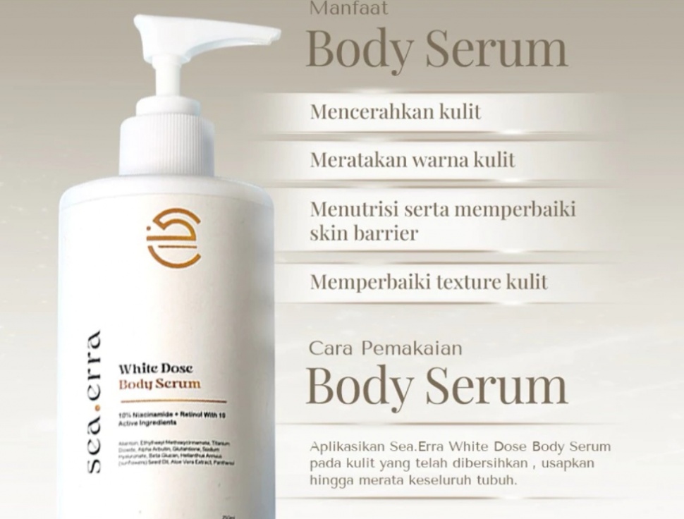 10,12% Niacinamide + Retinol - Sea Erra White Dose Body Serum. (Shopee)