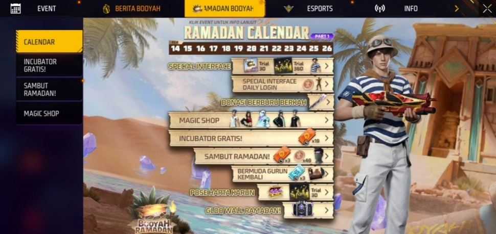 Ramadan Booyah berhadiah Voucher di FF. (ist)