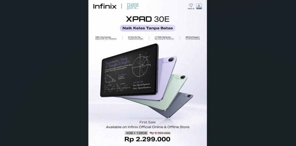 Infinix Xpad 30E. [IG/@infinixid]
