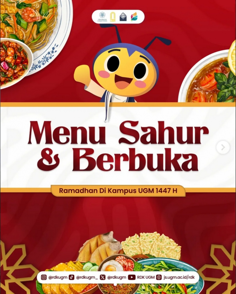 Menu sahur dan berbuka Ramadan di Kampus UGM 1447 H (Instagram/rdkugm)